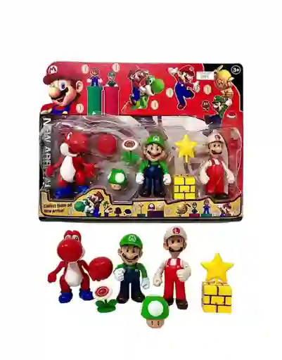 Mario Bross Son 6 Figuras De Super Mario, Luigi