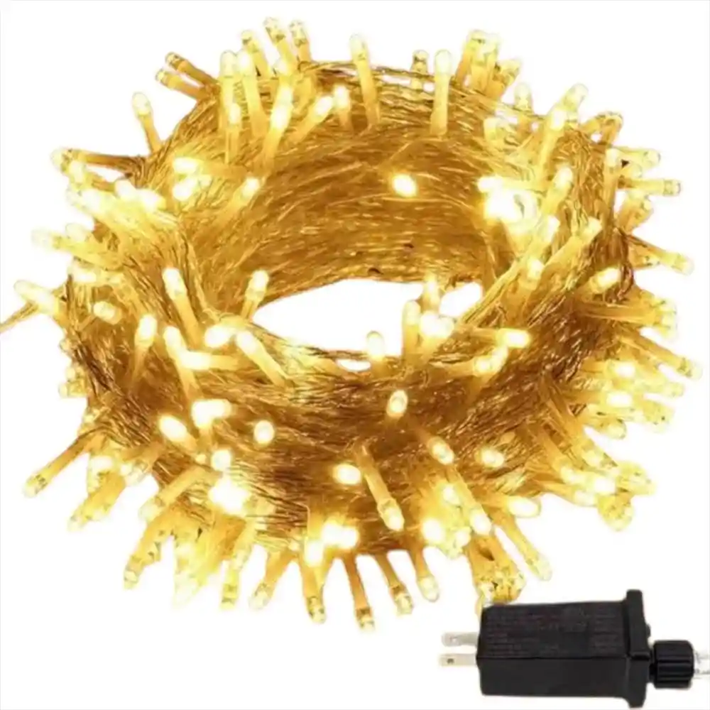 Instalacion Luz Lineal 300 Bombillos 22 Mtrs Calida Cable Transparente