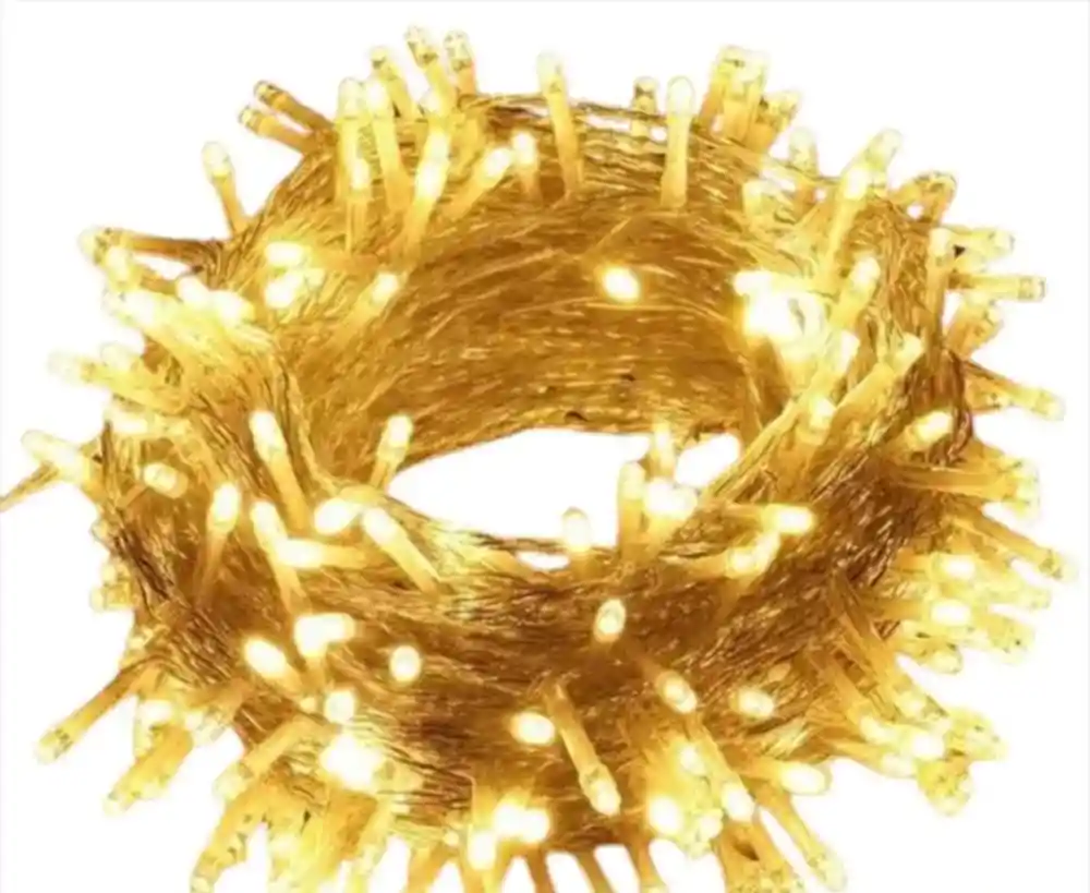 Instalacion Luz Lineal 300 Bombillos 22 Mtrs Calida Cable Transparente