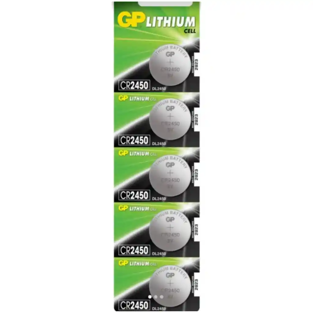 Pila Gp Cr2450 Litio 3 Voltios X5 Unidades