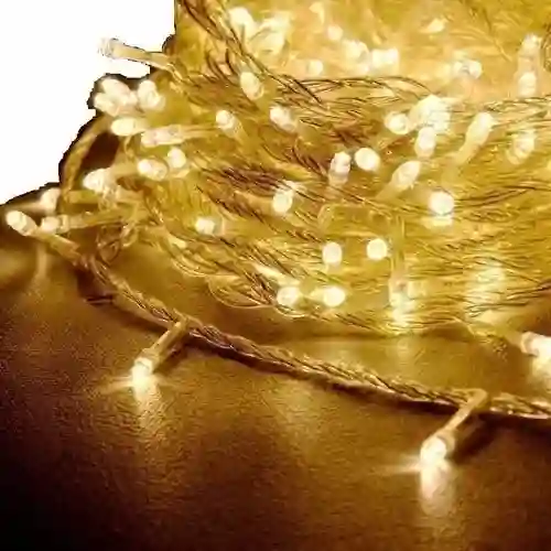 Instalación Luz Lineal 200 Bombillos 14mts Calida Cable Transparent