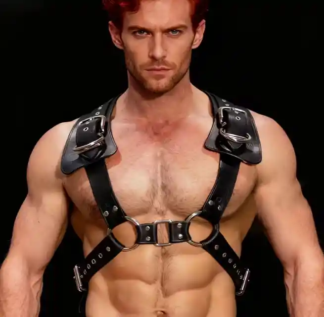 Arnés Erotico Sexual Bdsm Bondage Cuero Leather Master Slave Esclavo Sexo Lencería Fiesta Theatron