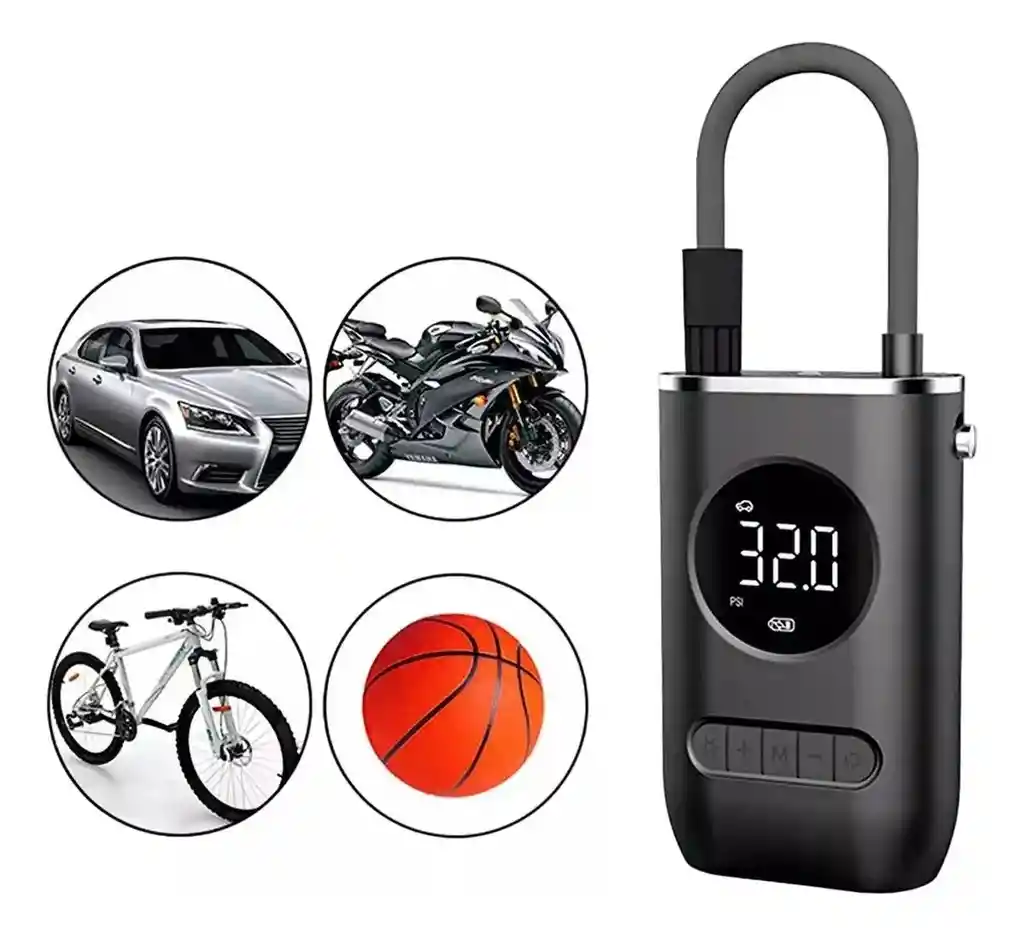 Inflador Compresor Mino Neumaticos Bomba Aire Calibrador