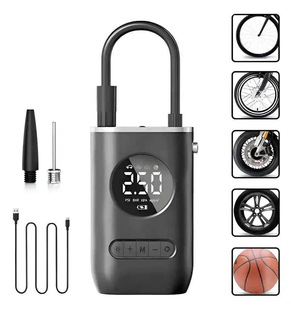 Inflador Compresor Mino Neumaticos Bomba Aire Calibrador