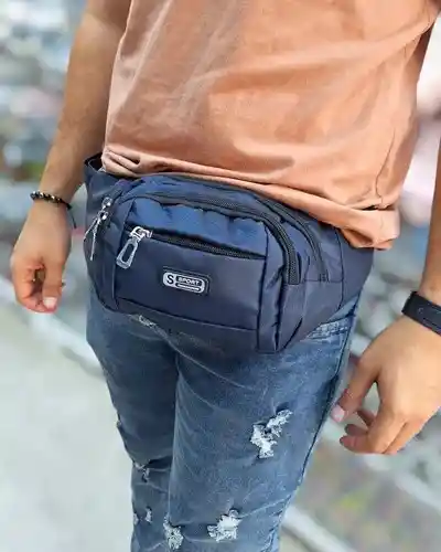 Canguro Riñonera 4 Bolsillos Tela Lona Alta Calidad