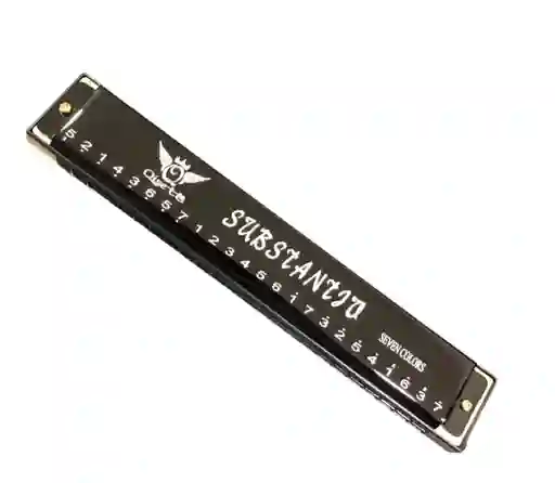 Armónica Metal Color Negro 24 Celdas Estuche - Paño