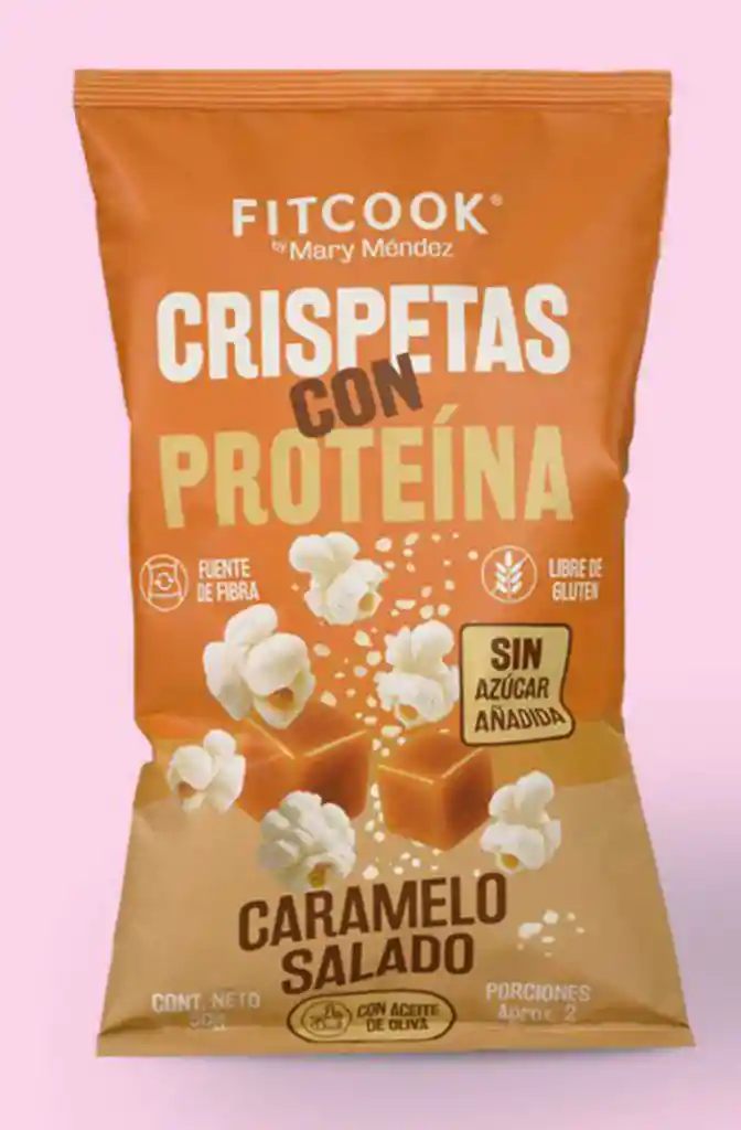 Crispetas Con Proteína Sabor Caramelo Salado Fitcook 50g