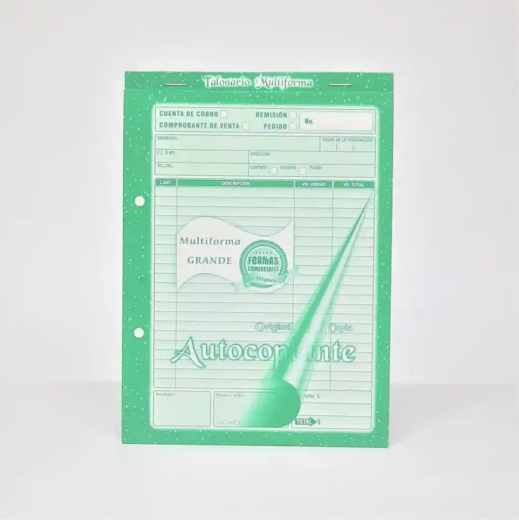 Talonario/facturero Autocopiante Grande