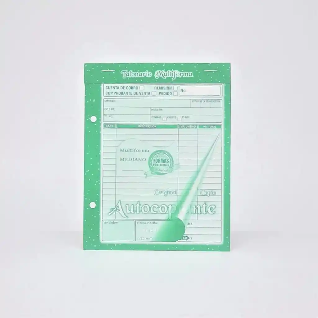 Talonario/facturero Autocopiante Mediano