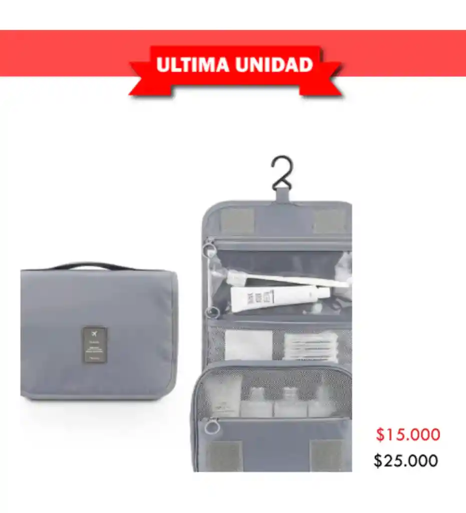 Neceser Con Gancho Para Viaje