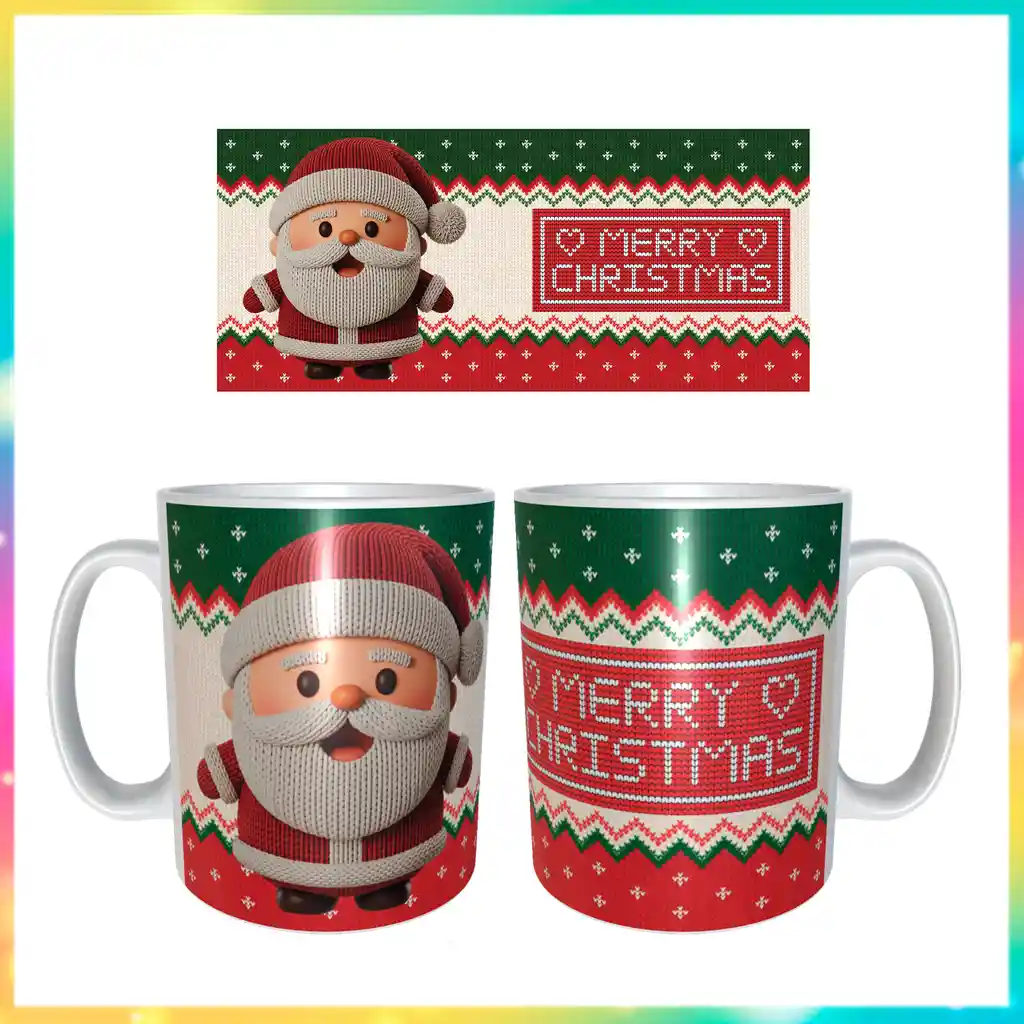 Mug Santa Tejido