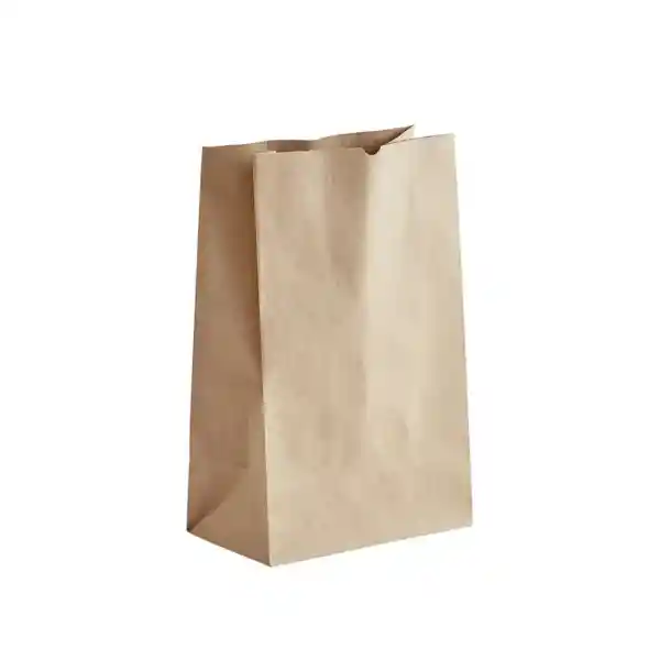 Bolsa Papel 1/8 Para Domicilio Color Cafe