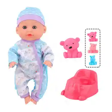 Muñeca Bebe De 12 Con Acces