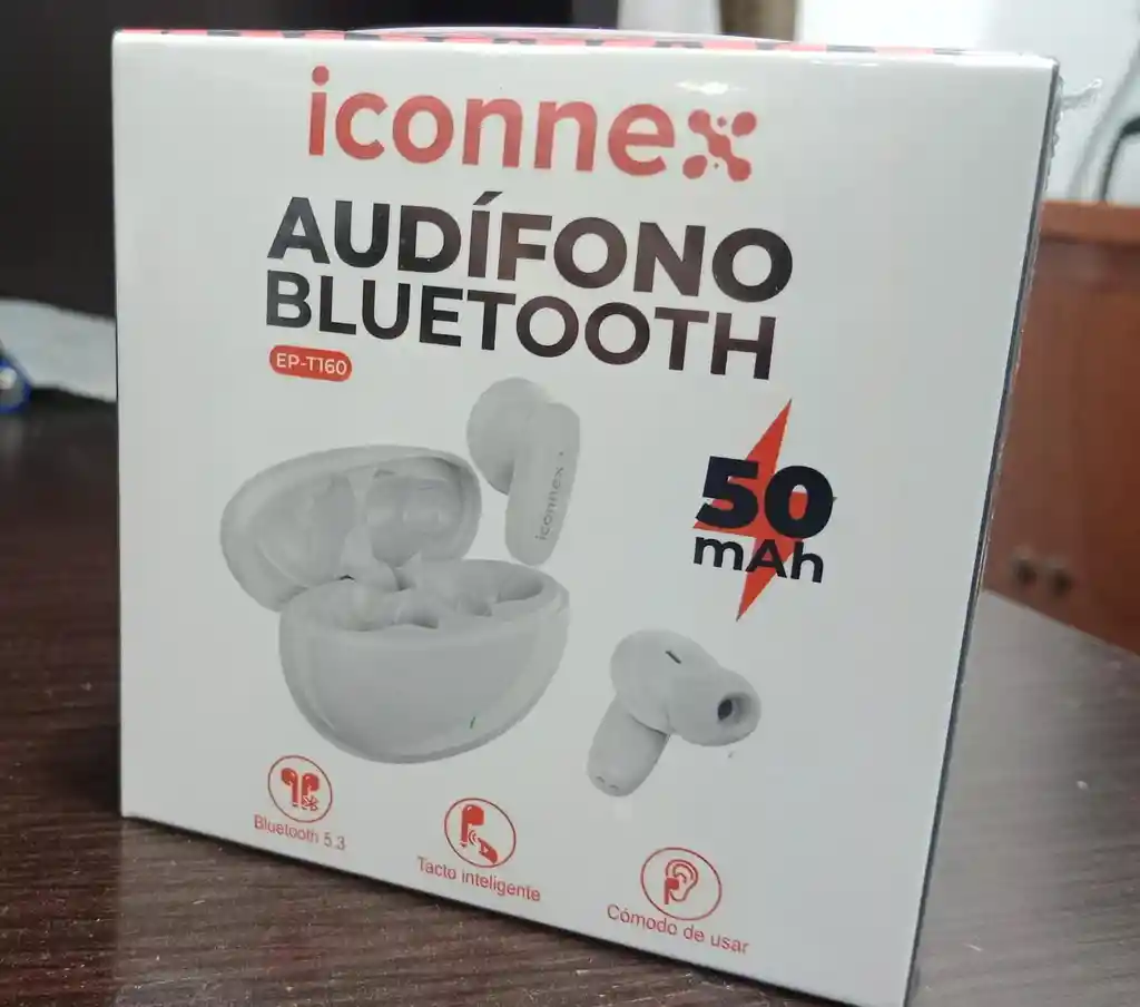 Libertad Y Calidad Premium: Audífonos Iconnex Ep-t160. Bluetooth 5.3, Control Táctil, Carga Tipo C Y 7-8 Horas De Autonomía. ¡mejor Precio, Mejor Sonido!
