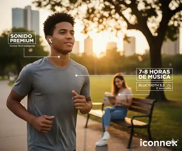 Libertad Y Calidad Premium: Audífonos Iconnex Ep-t160. Bluetooth 5.3, Control Táctil, Carga Tipo C Y 7-8 Horas De Autonomía. ¡mejor Precio, Mejor Sonido!
