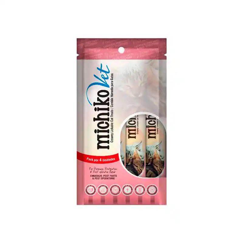 Michiko Vet Embarazo, Posparto, Post Operatorio Sachets X4 Unidades