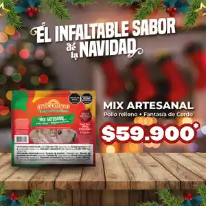 Cena Navideña - Mix Artesanal - Pollo Relleno + Fantasia De Cerdo 300g