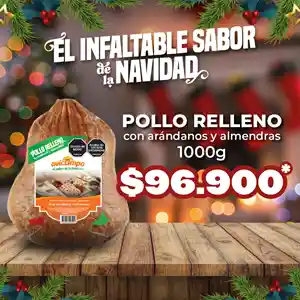 Cena Navideña - Pollo Relleno Con Arandanos Y Almendras 1000g