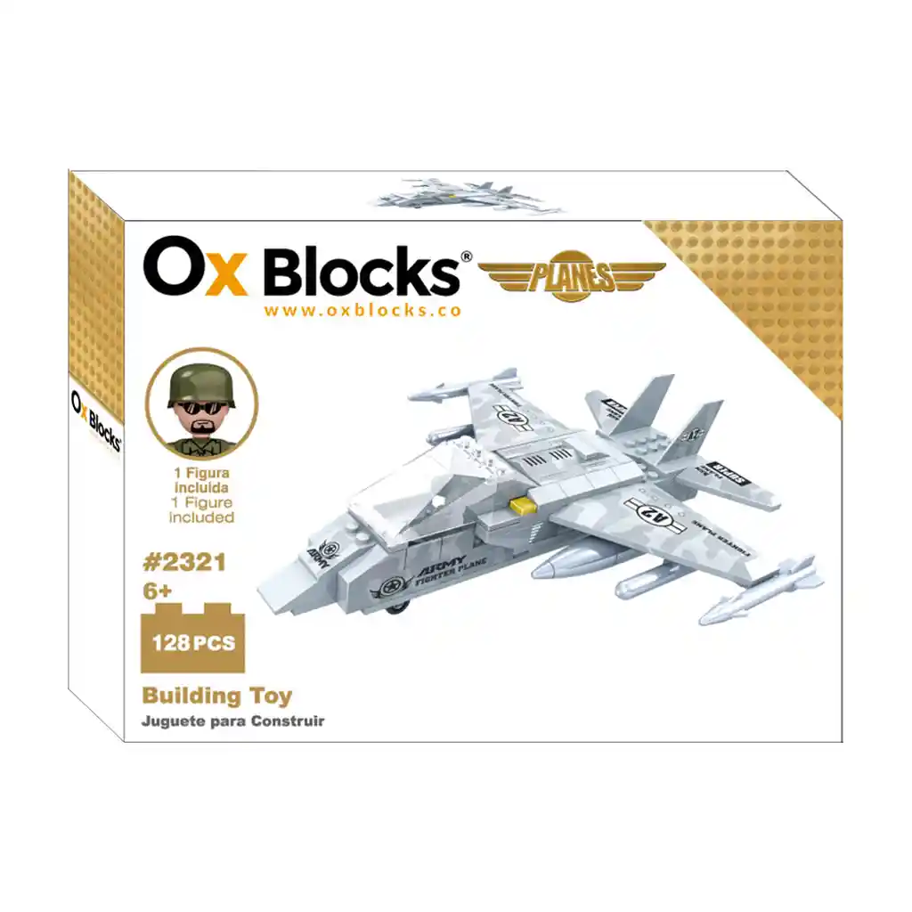 Ox Planes - Bloques De Juguete Para Construir - 128 Piezas