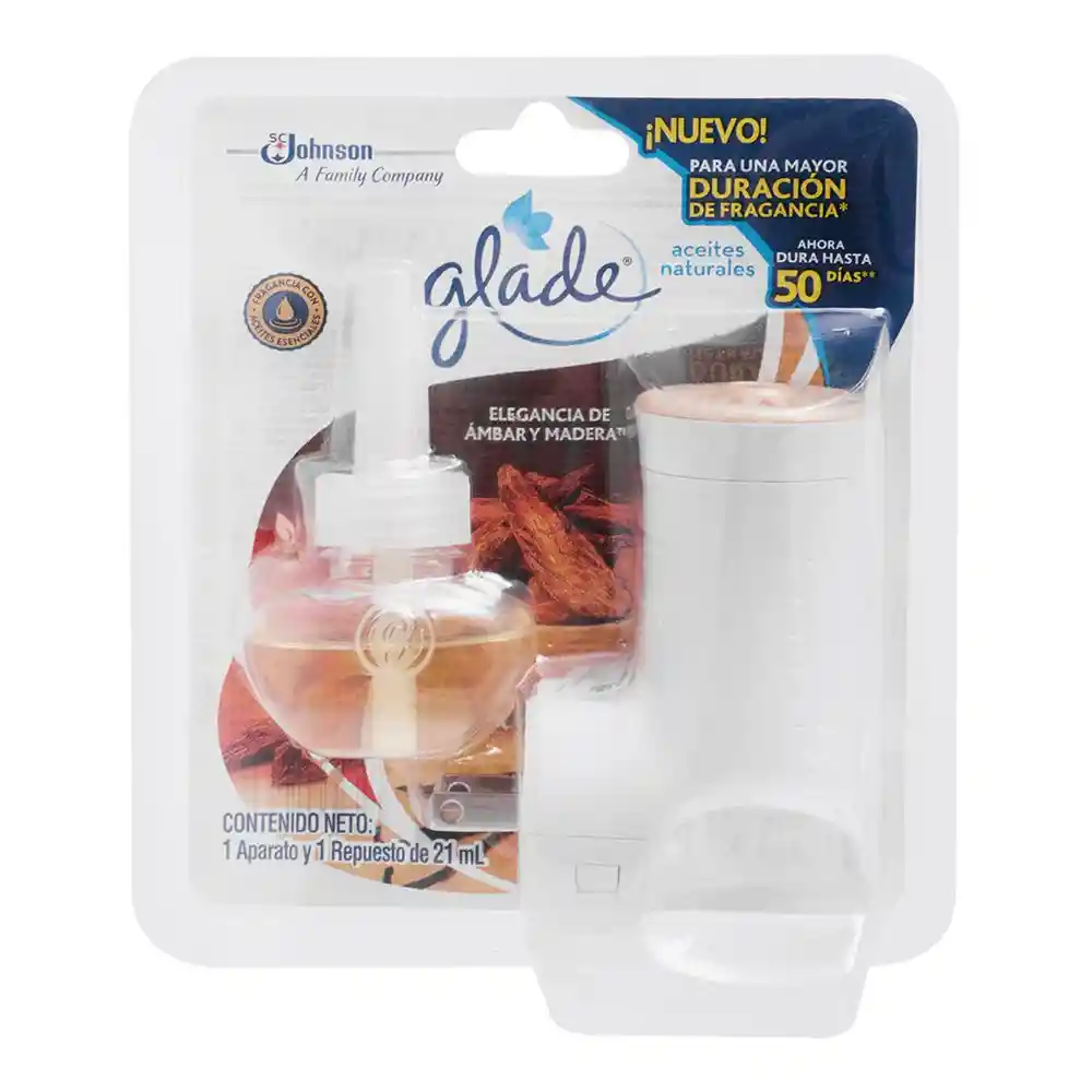 Glade ambientador aceites floral y frutos rojos und+repuesto