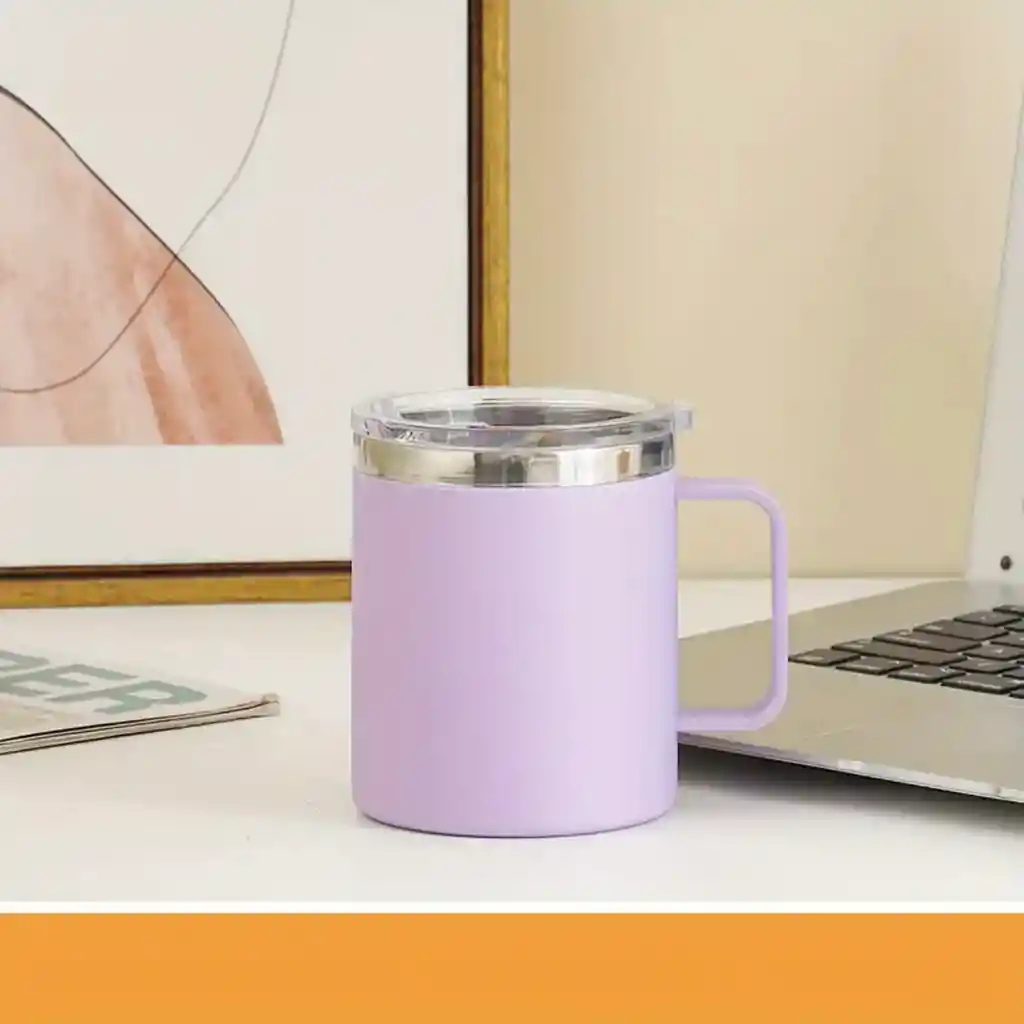 Termo Taza Acero Inoxidable Bebidas Calientes Y Frias 15.22 Onzas Morado