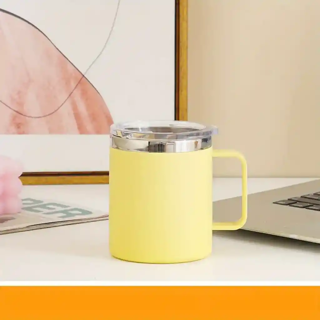 Termo Taza Acero Inoxidable Bebidas Calientes Y Frias 15.22 Onzas Amarillo