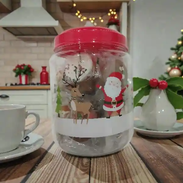 Caja Regalo Envase Plastico Con Mini Ponquecitos Navideños Surtidos O Minix Muffins