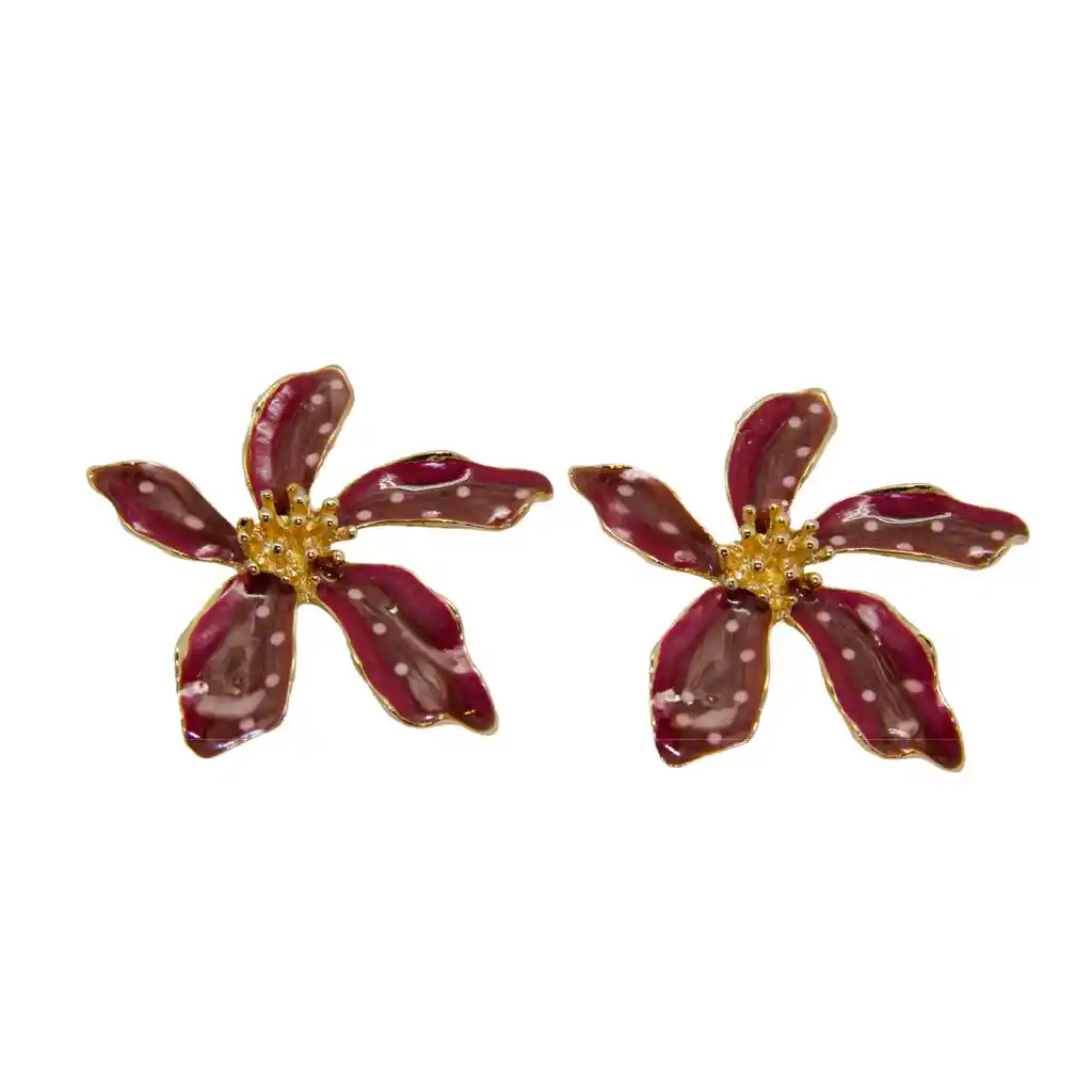 Aretes Pétalos De Merlot