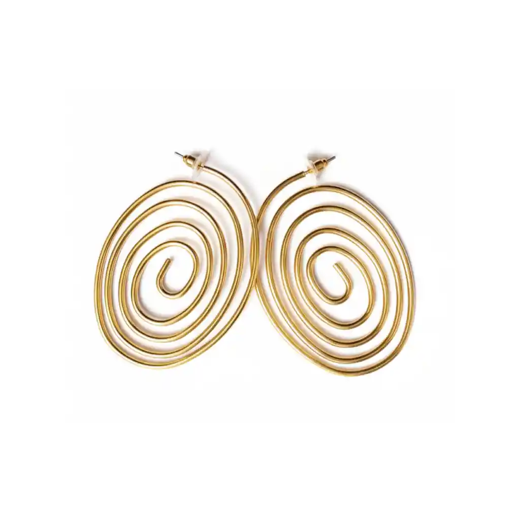 Aretes Espiral Dorada