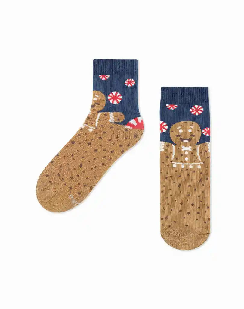 Medias Bebé Largas Galletas Navidad