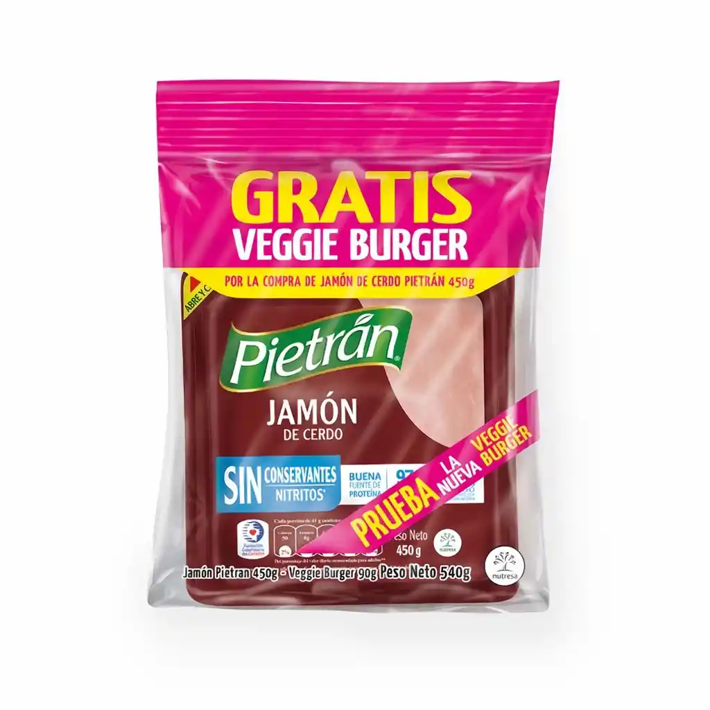 Pietran Jamon Estandar Gts Veggie Burg
