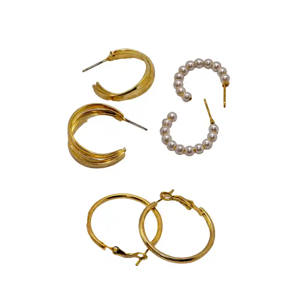 Trío De Aros Dorados