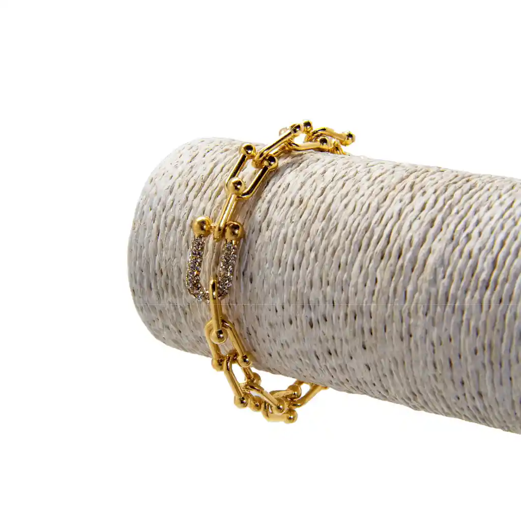 Pulsera Eslabón De Brillo