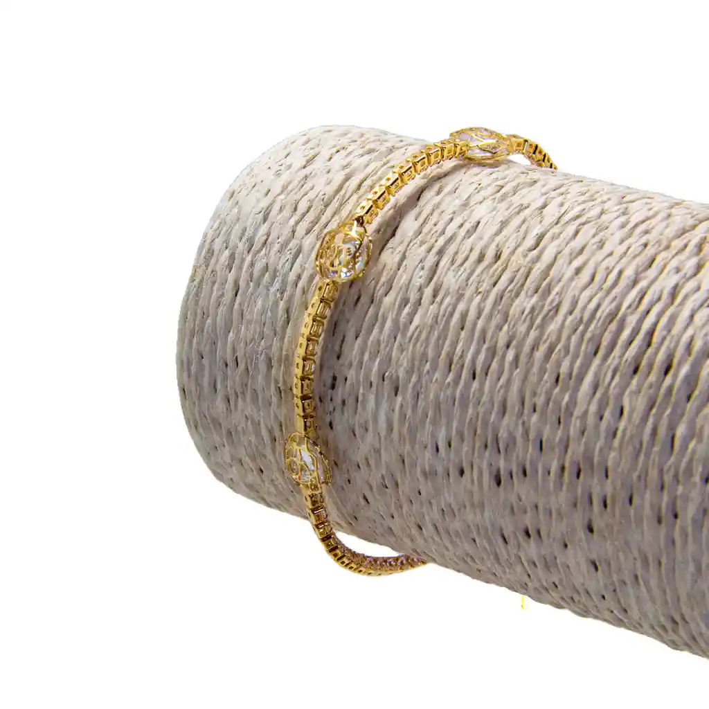 Pulsera Burbujas De Oro