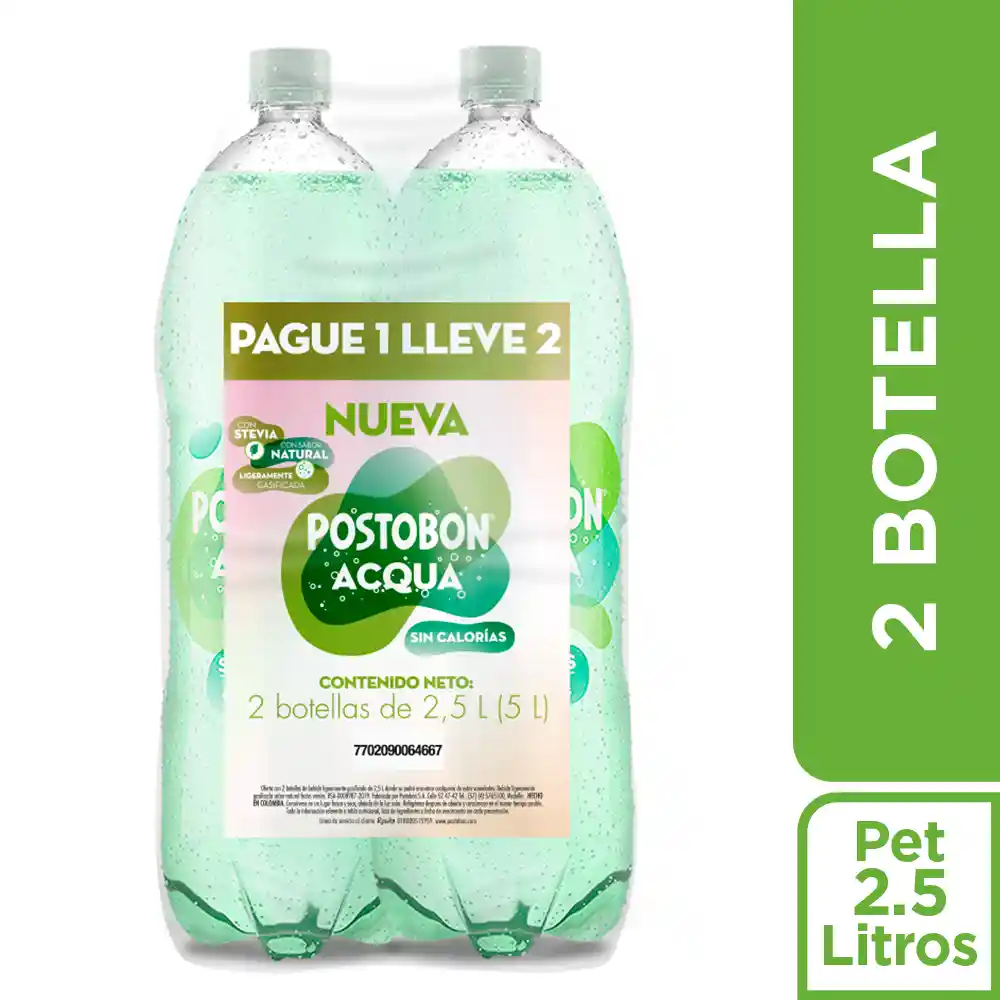 Acqua Agua saborizada Sabor Frutos verdes