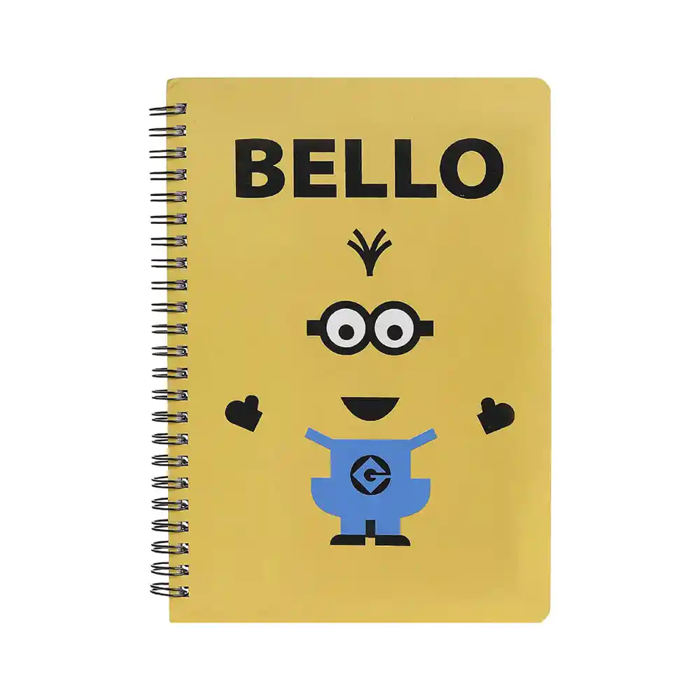 Miniso Cuaderno Con Hebilla Magnética Minions Bello 80 Hojas