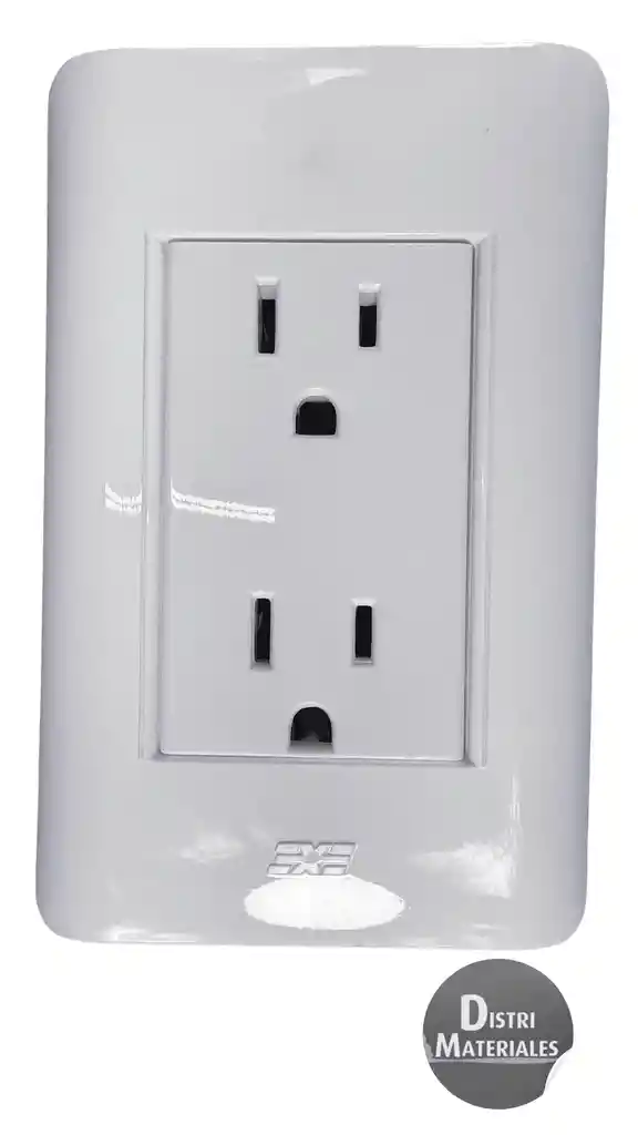 Toma Doble Incrustar Plastica