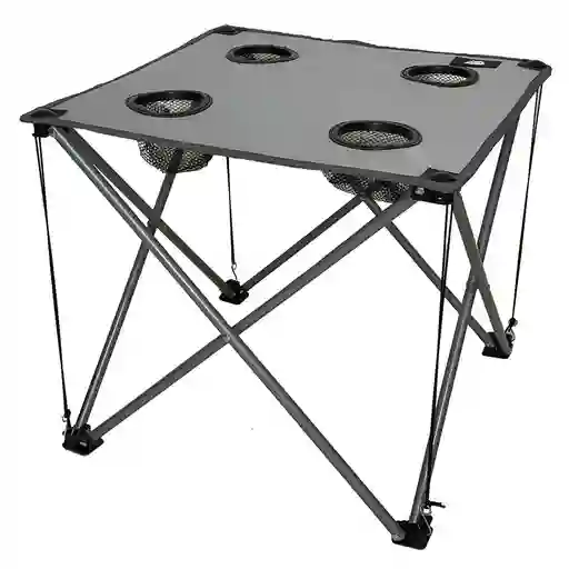 Mesa Camping Plegable Con Posavasos 42x48x48 Cm Alpes