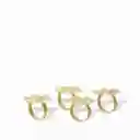Set Aros Servilleta Snowflake Ambiente Gourmet