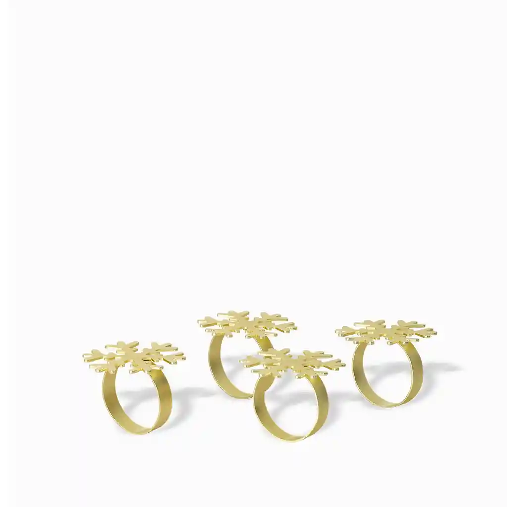 Set Aros Servilleta Snowflake Ambiente Gourmet