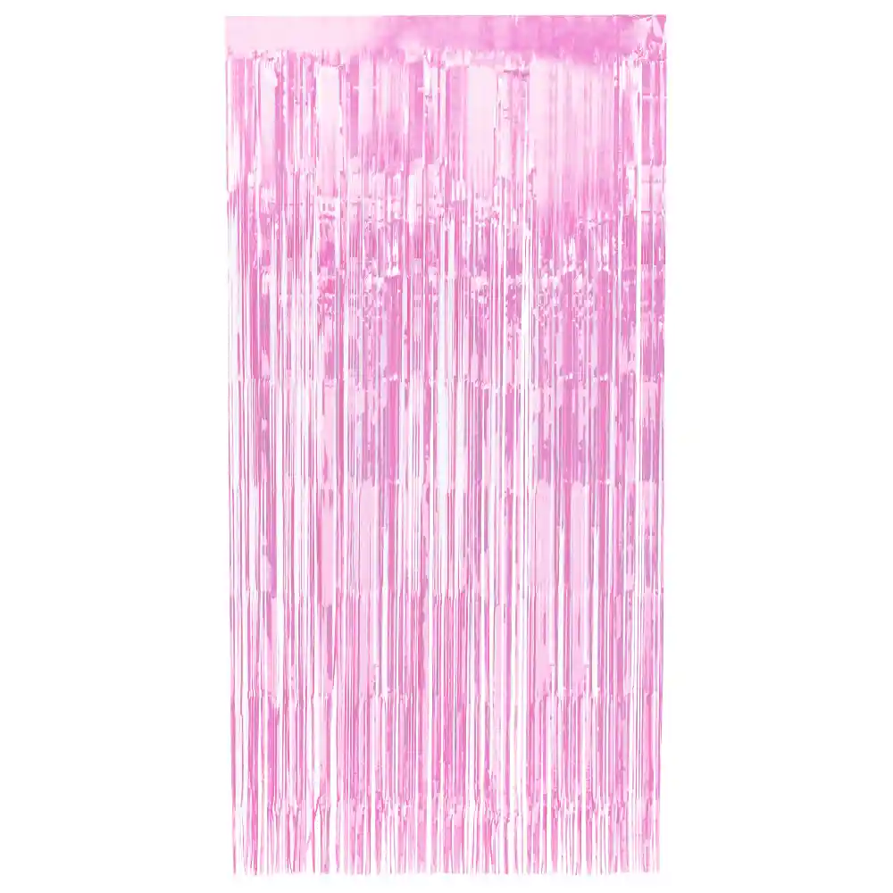 Cortina Metalizada Rosada Brillante X 1 Und