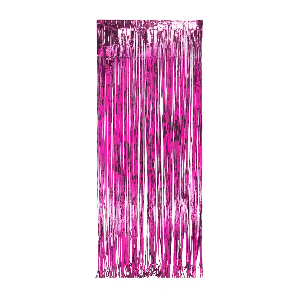 Cortina Metalizada Fucsia Brillante X 1 Und
