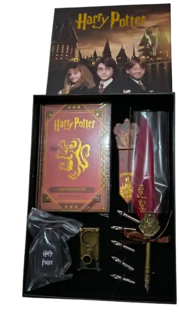 Agenda Harry Potter Howarts Set Pluma + Tinta Kit Lujo