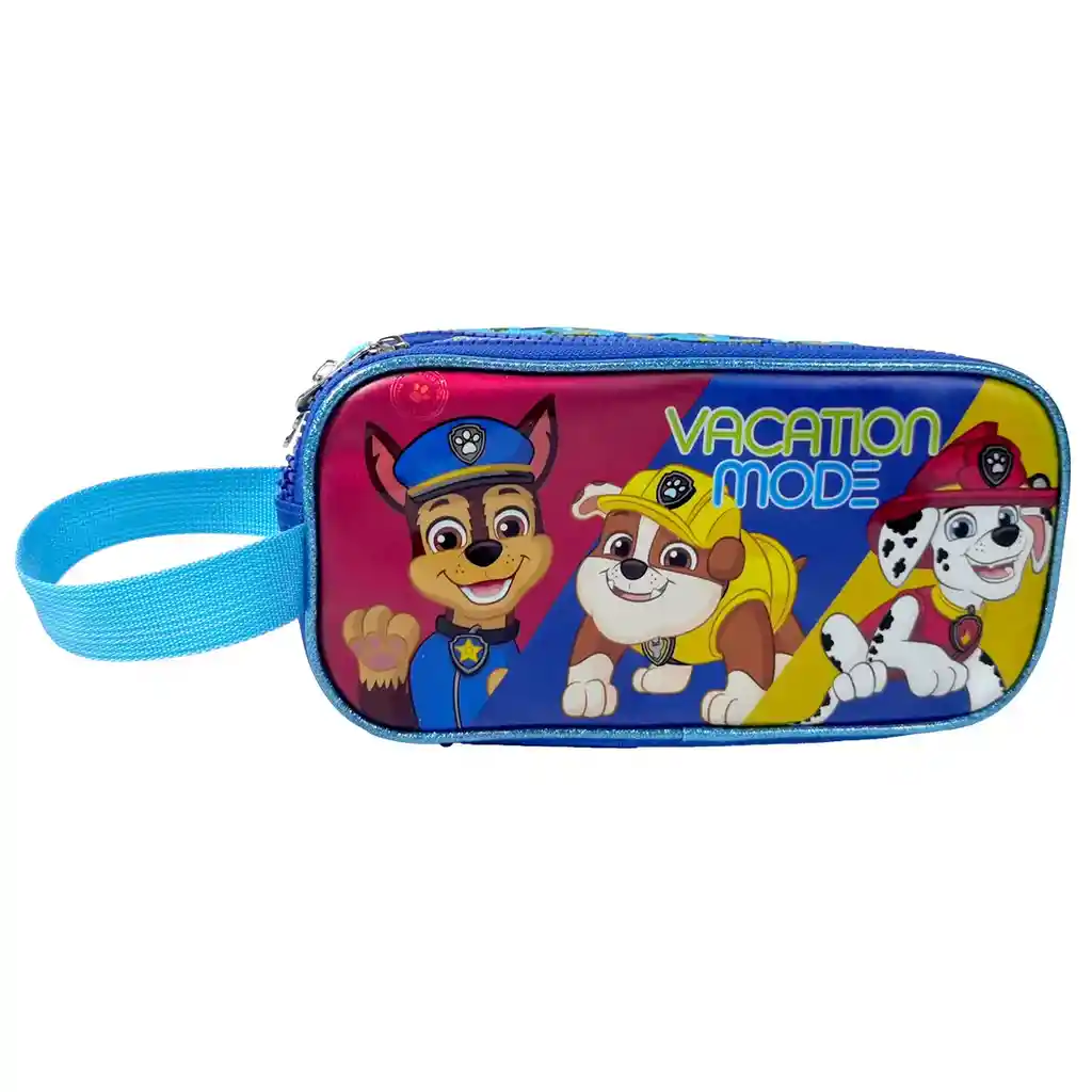 Cartuchera Premium 2 Bolsillos Paw Patrol Chase,rubble & Marshall