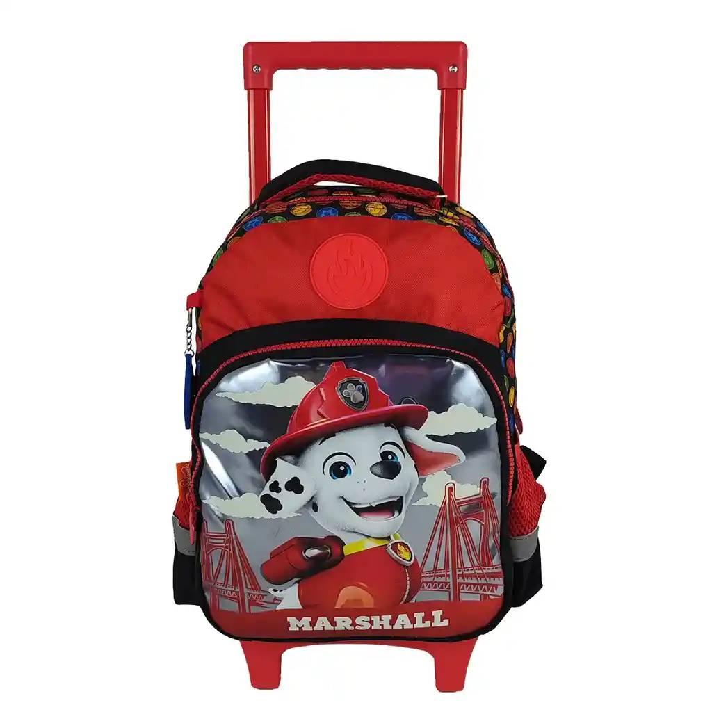 Morral Paw Patrol Premium Con Ruedas Marshall