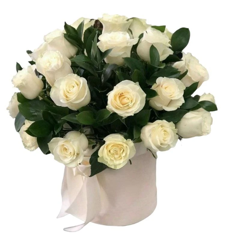 Caja De Rosas Blancas X24 — envío a domicilio en Bogotá. Flores Les Roses.