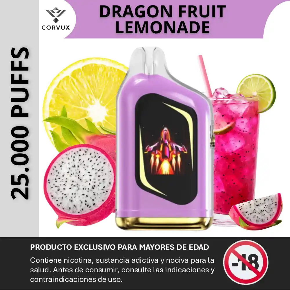 Vaper Vaporizador 25000 Puffs Vape Velocity - Dragon Fruit Lemonade