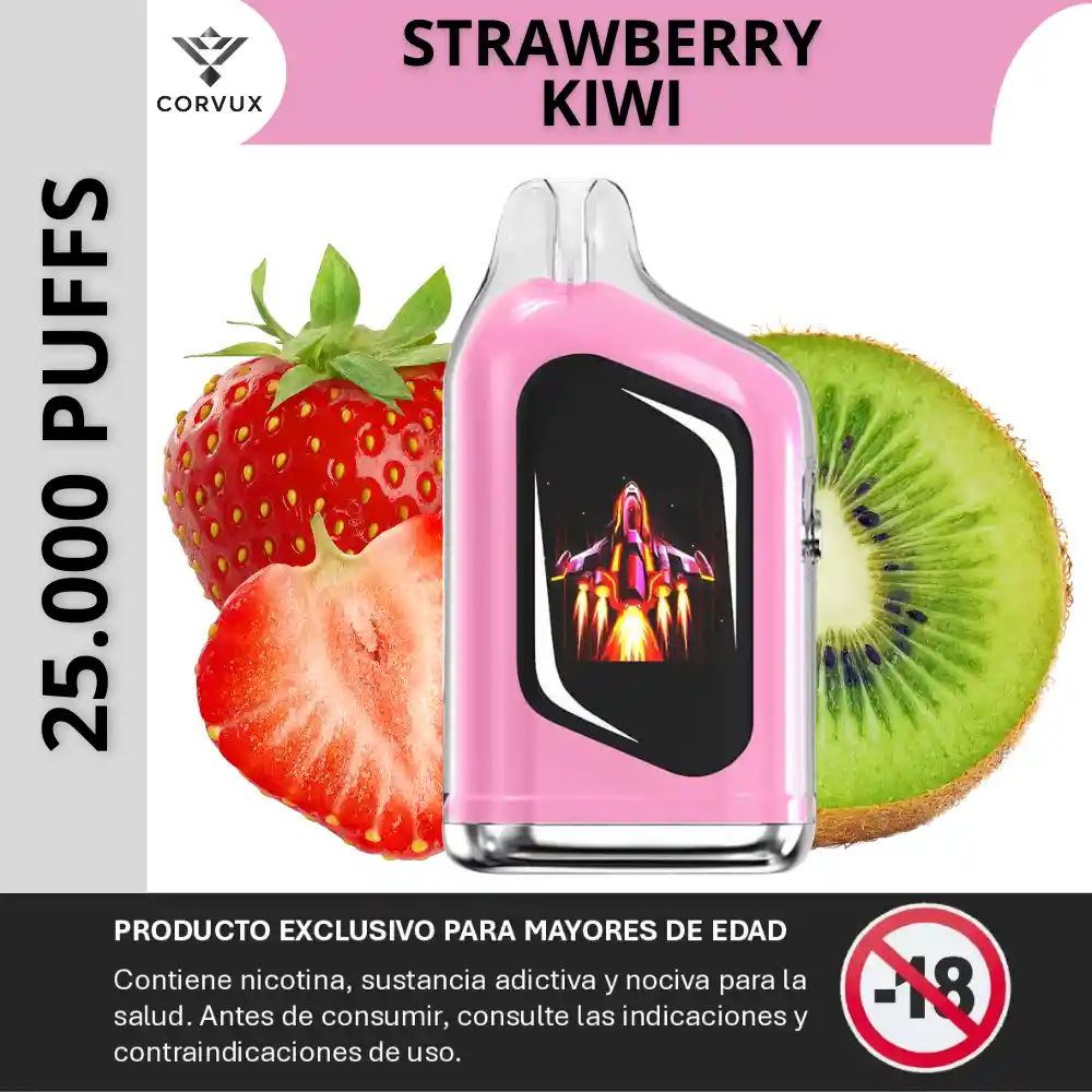Vaper Vaporizador 25000 Puffs Vape Velocity - Strawberry Kiwi