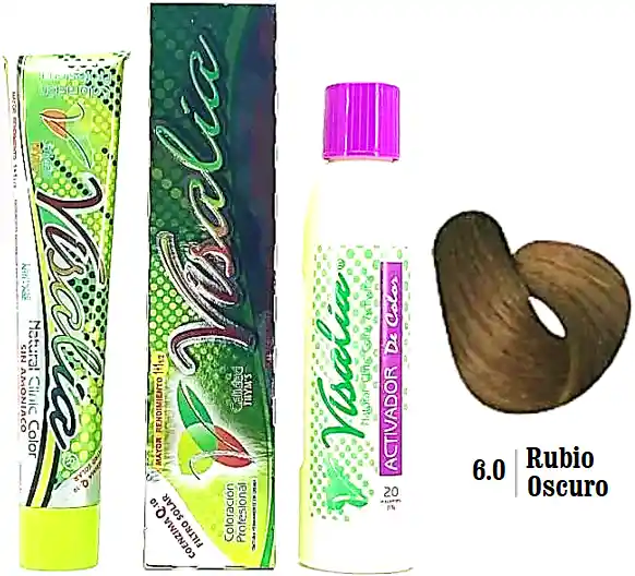 Tinte # 6.0 Rubio Oscuro, Sin Amoniaco - Visalia Thym's - 60 Gr.