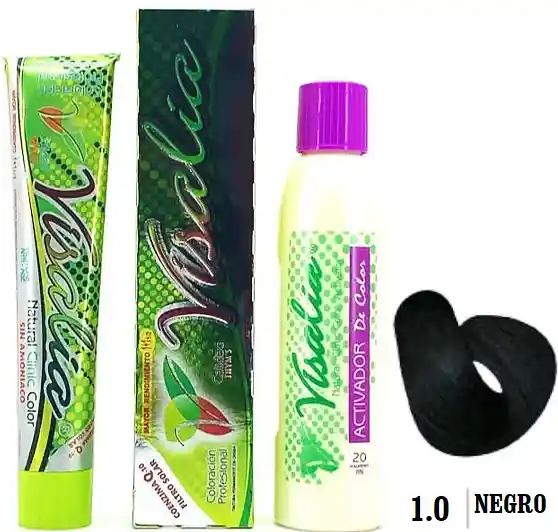 Tinte # 1.0, Negro Sin Amoniaco, Visalia Thym's, 60 Gr.